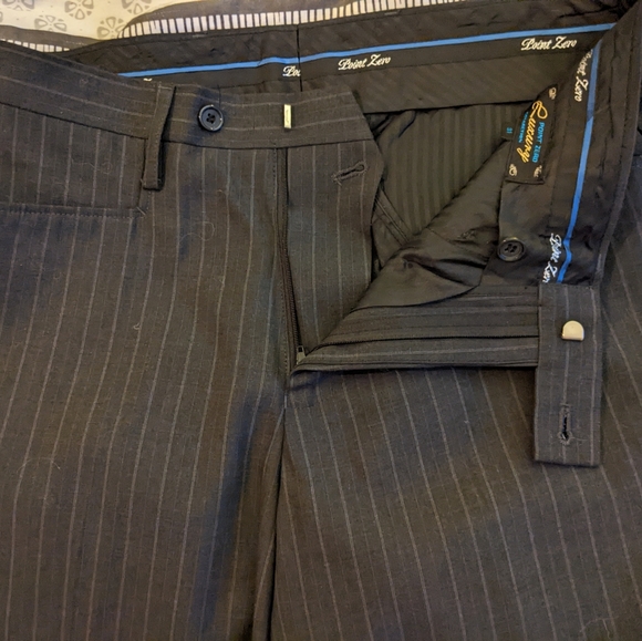 Men's Pinstripe Dress Pants Gray - Picture 3 of 5